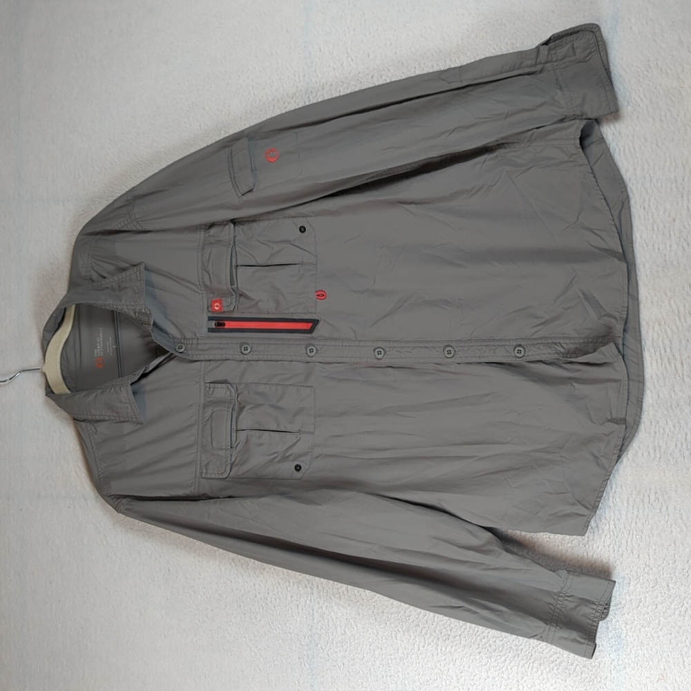 The American Outdoorsman‎ Men's Gray Tactical Utility Field Long Sleeve Shirt L